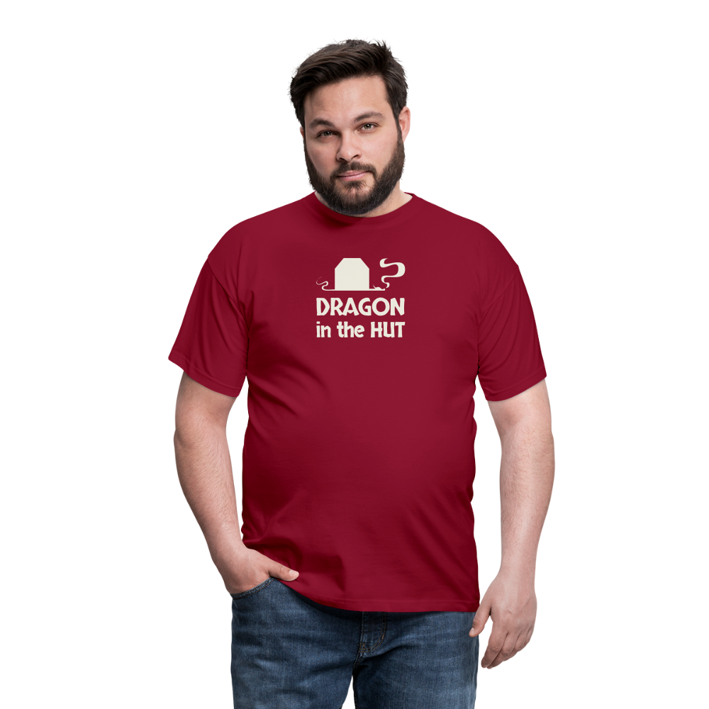 T-Shirt, light logo, Men - brick red