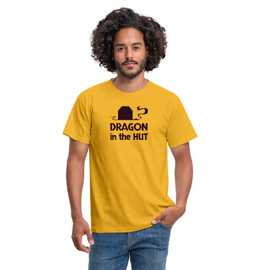 T-Shirt, dark logo, Men - yellow