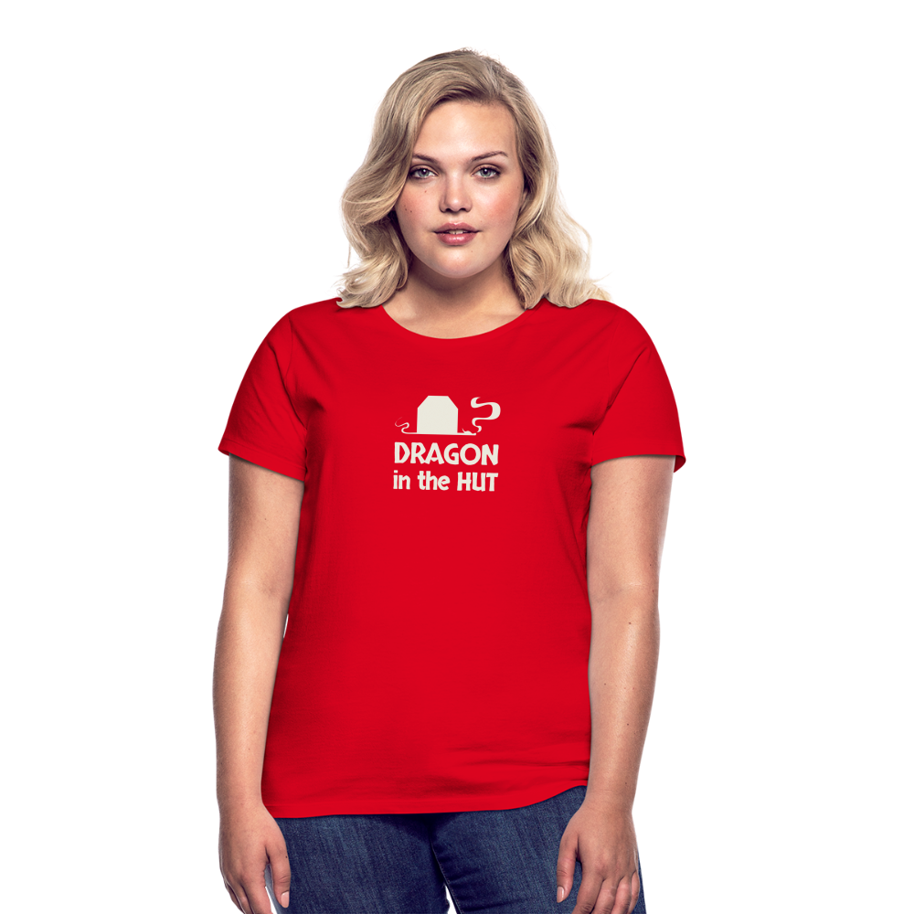 T-Shirt, light logo, Women - red