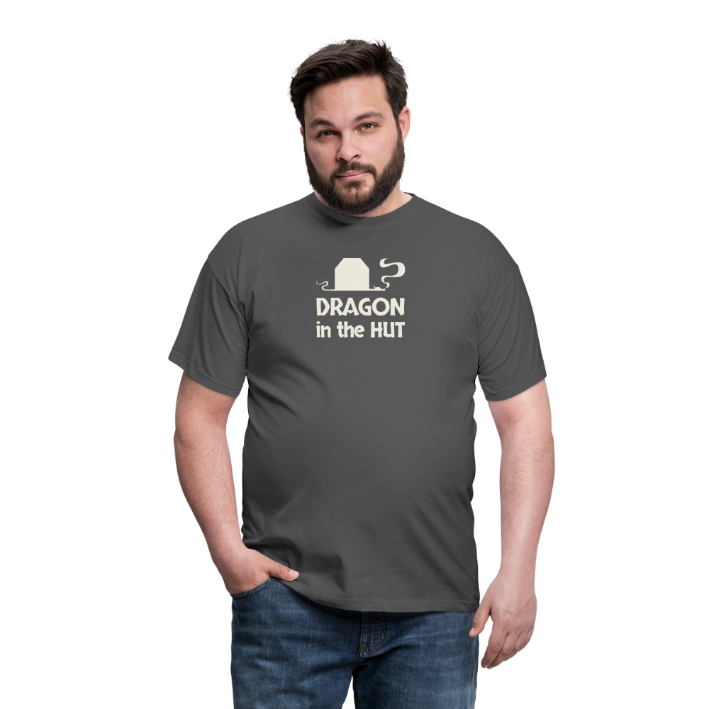 T-Shirt, light logo, Men - charcoal grey