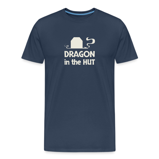 T-Shirt, light logo, Men, Organic - navy