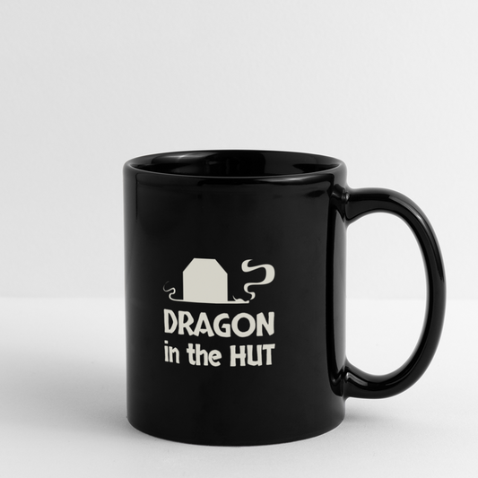 Mug, black, for left-handed - black