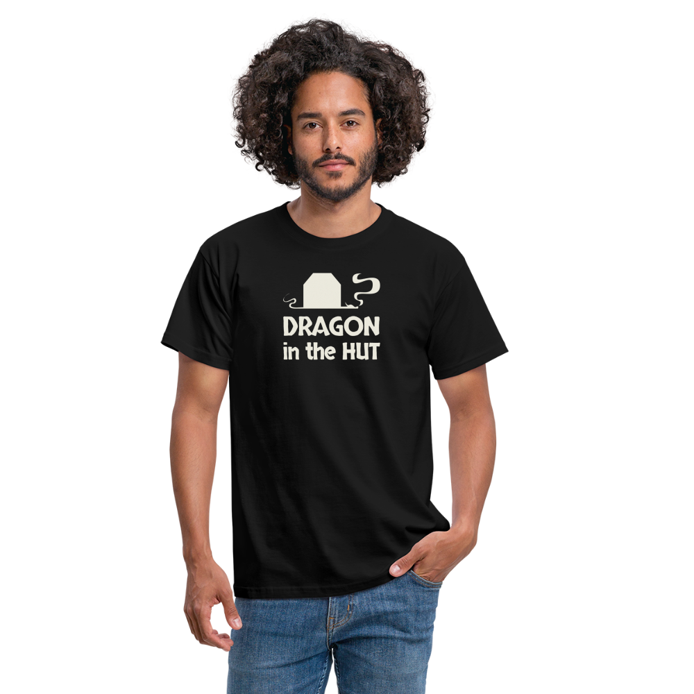 T-Shirt, light logo, Men - black