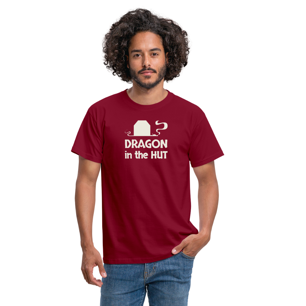 T-Shirt, light logo, Men - brick red