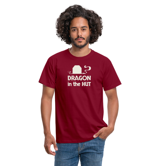 T-Shirt, light logo, Men - brick red