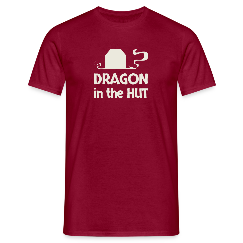 T-Shirt, light logo, Men - brick red