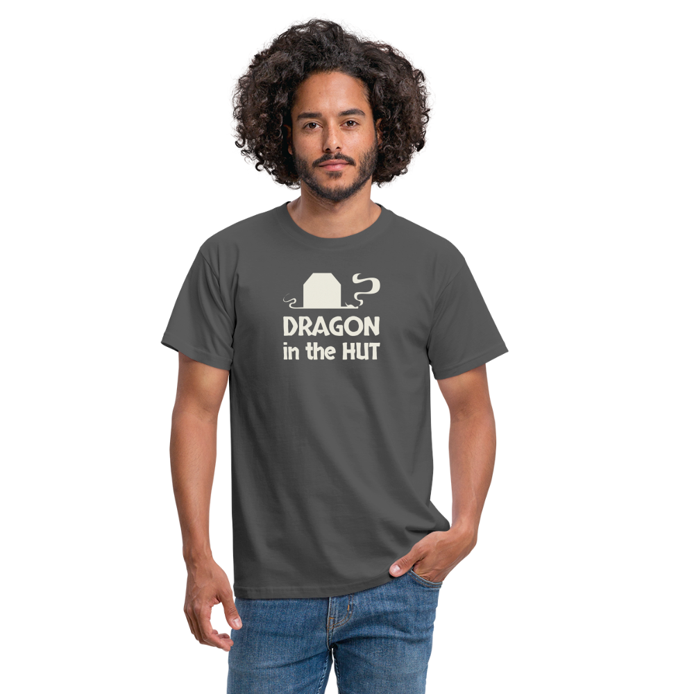 T-Shirt, light logo, Men - charcoal grey