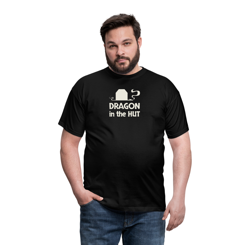 T-Shirt, light logo, Men - black