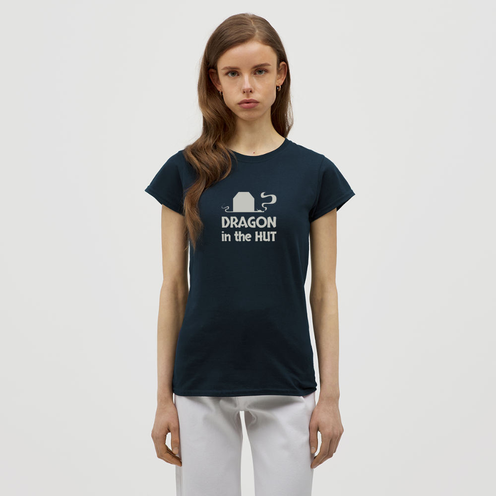 T-Shirt, light logo, Women - navy