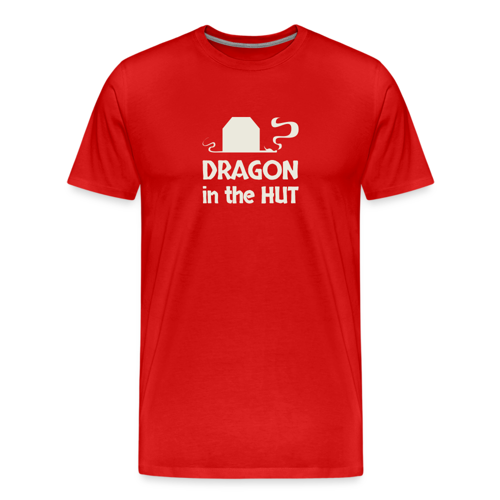 T-Shirt, light logo, Men, Organic - red