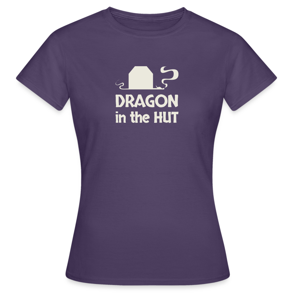T-Shirt, light logo, Women - dark purple