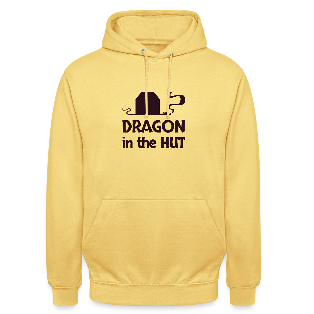Unisex Hoodie, dark logo - lemon yellow