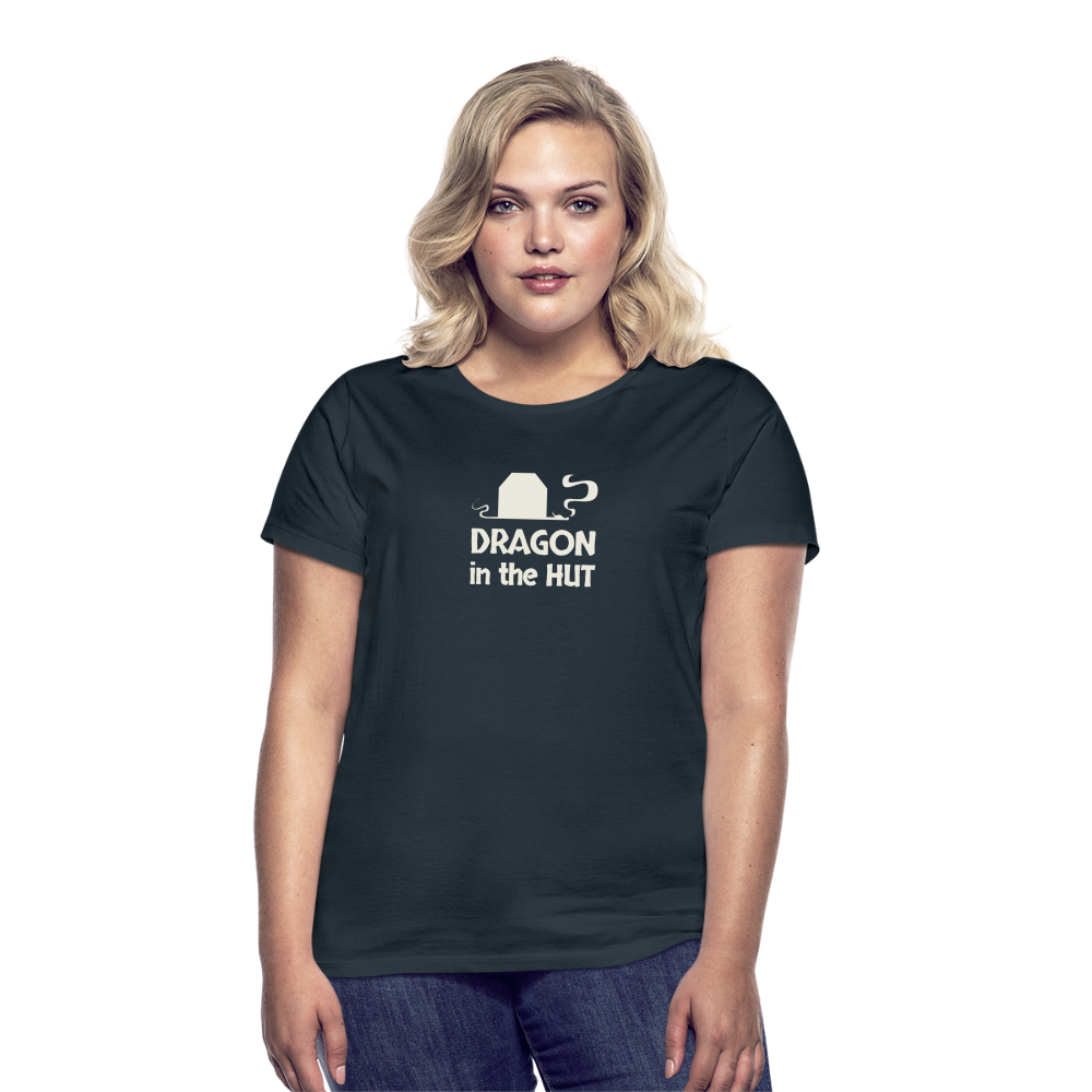 T-Shirt, light logo, Women - navy