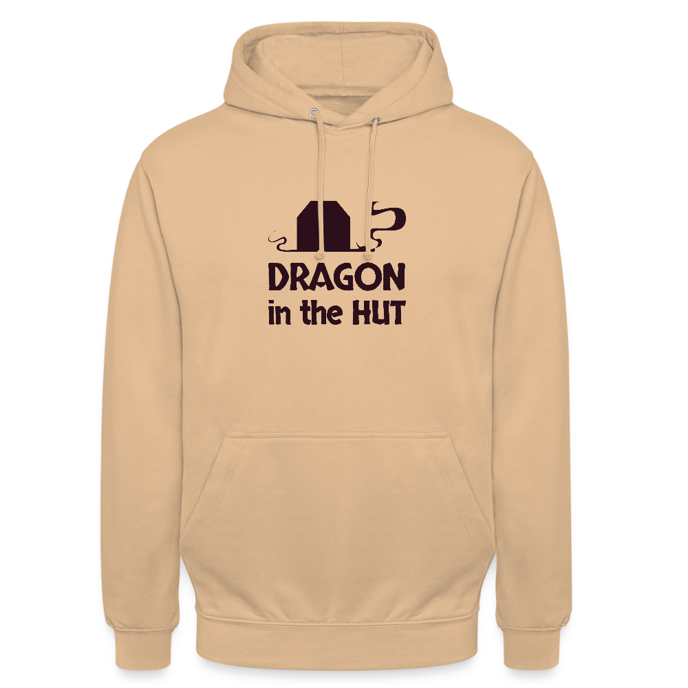 Unisex Hoodie, dark logo - peach