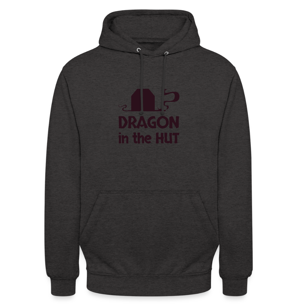 Unisex Hoodie, dark logo - charcoal grey